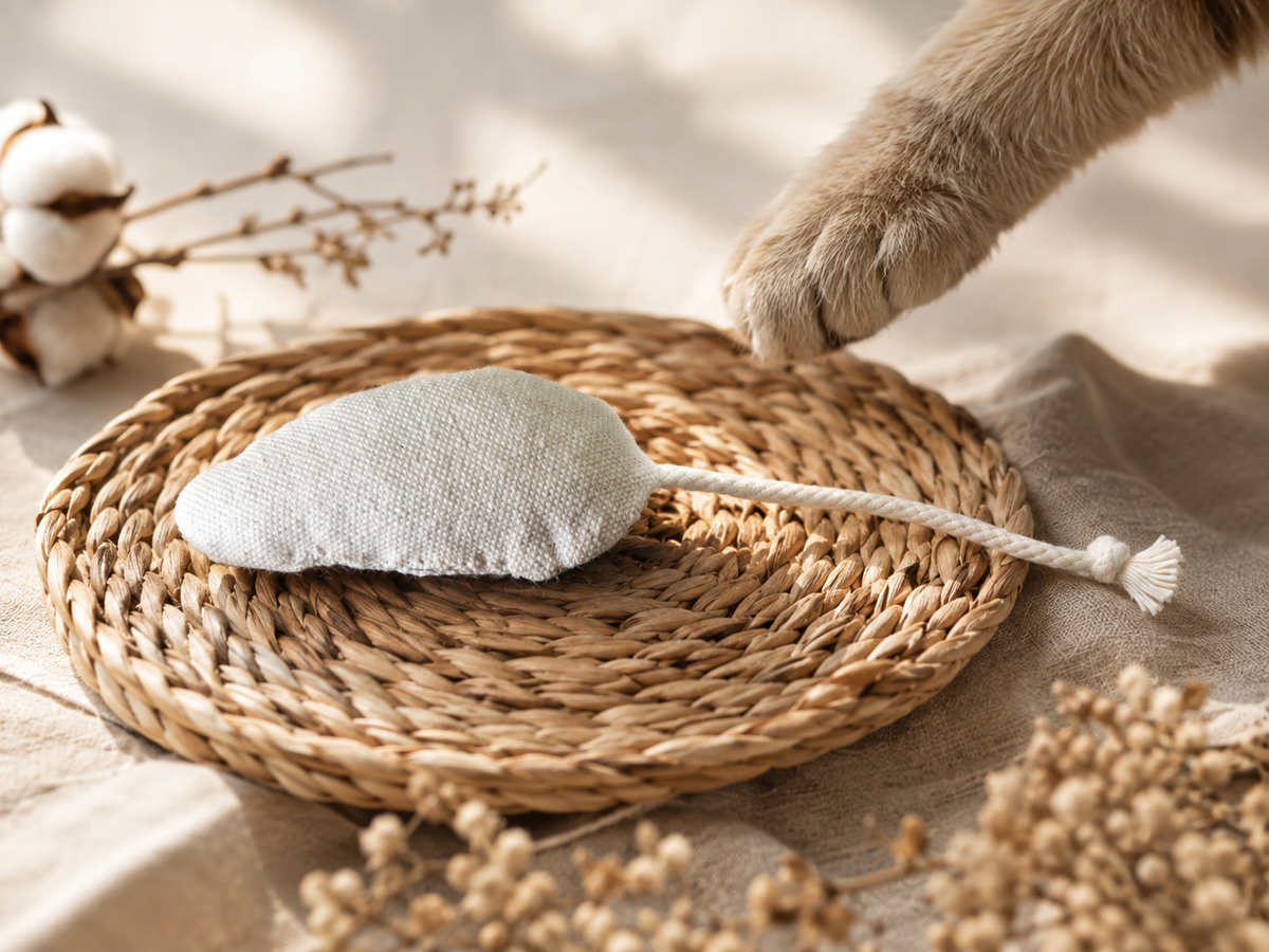 Sinceria Cotton Mouse — Natural Cat Toy