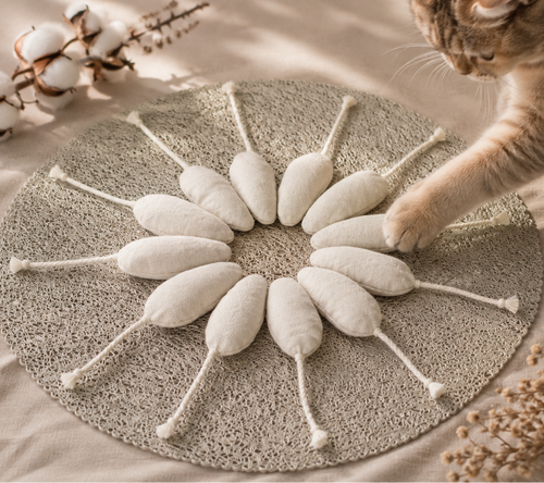 Sinceria Cotton Mouse — Natural Cat Toy